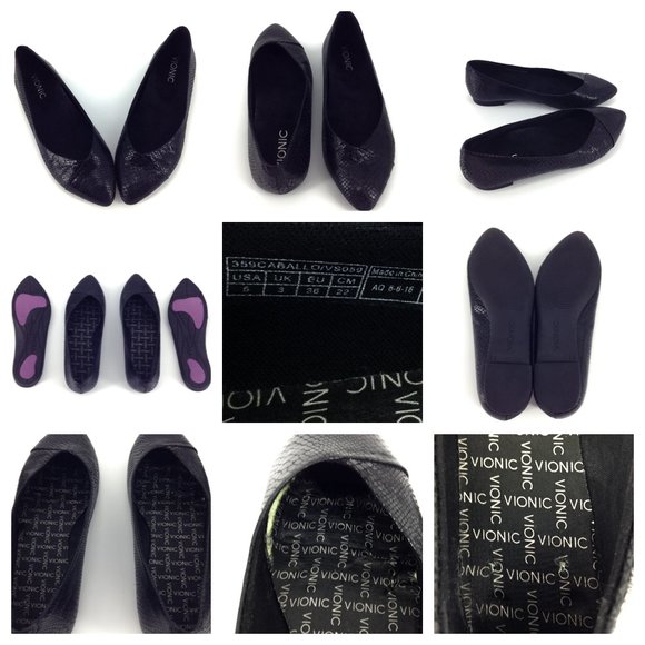 VIONIC Black Snake Caballo Flats - Picture 8 of 8